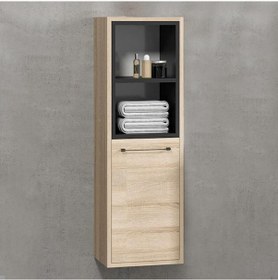 Resim Denko Latte 35 Cm Mdf Sonoma Banyo Boy Dolabı 