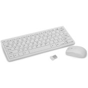Resim TezMax Redmi Pad SE 8.7" Kablosuz Wireless Pilli Klavye Mouse Seti - Beyaz 