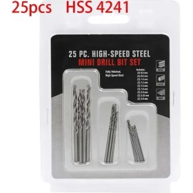 Resim Hss 4241 25 Adet Jıgong Mini Mikro Matkap Manuel El Matkabı Boncuk Inciler Mücevher Saat Tamir Araçları Yüksek Hız Çeliği Büküm Matkaplar Döner (Yurt Dışından) 