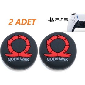 Resim Feza Ps5 Dualsense 2 Adet God Of War Kabartma Desenli Analog Başlığı 