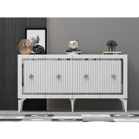 Resim 150 CM NOVA KONSOL BEYAZ-GÜMÜŞ 