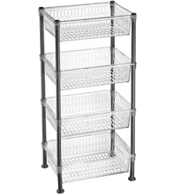 Resim Bursev Follow Me Şeffaf Nostalji 4'lü Sebzelik Beyaz 