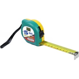 Resim PremiumPort Sarı Yeşil Stoplu Şerit Metre 5 M x 25 Mm, Hassas Ölçüm Aracı 