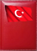 Resim Promosyon Denizi Türk Bayrağı Görselli Kırmızı Ruhsat Kabı 