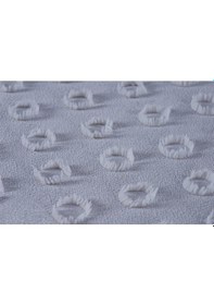 Resim Ponpon Desenli 2 Parça Tek Kişilik Yatak Örtüsü Gri 