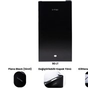 Resim U-Frigo 90 Lt 12-24v Marin/Karavan Kompresörlü Buzdolabı Temperli Cam Kapak Limited Edition Siyah 