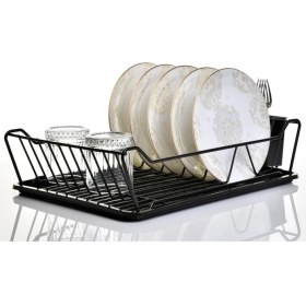 Resim Şık Siyah Paslanmaz Tek Gözlü Tabaklık, Bulaşıklık Için Modern Tasarım 