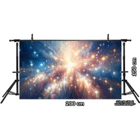 Resim Venspor Büyüleyici Işıltılı Galaksi Arkaplan, 200x150cm, Fon, Duvar Örtüsü 