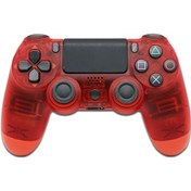 Resim Hombey Ps4 Ve Pc Uyumlu Kablolu Titreşimli Oyun Kolu - Transparan Kırmızı, Ergonomik Tasarım, 2.2m Kablolu, Çift Etki Fonksiyonu 