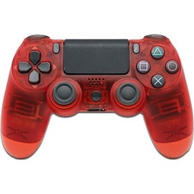 Resim Folinda Ps4 Ve Pc Uyumlu Şeffaf Kırmızı Kablolu Titreşimli Oyun Kolu - Ergonomik Tasarım, 2.2m Kablolu, Çift Etki Fonksiyonu 