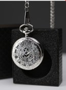 Resim imsaconcept Önü Açık Roma Rakamları İşlemeli Gümüş Renk Köstekli Saat Kutulu 