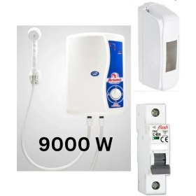 Resim Artemis 9000 Watt Elektrikli Şofben Yüksek Isı Sıgorta ve Kutusu Dahil Paket 