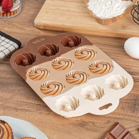 Resim CetKing 185 Silikon Kurabiye Tatlı Kalıbı, Silikon Kalıp Seti, 12'li Mini Kek Kalıbı, Çikolata Pişirme Kalıp 