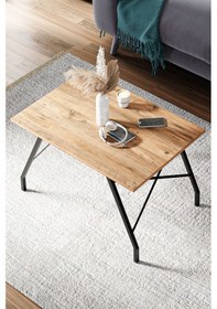 Resim Os2 Orta Sehpa , Metal Sehpa - Çam 