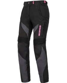 Resim Scoyco Korumalı 4 Mevsim Maxdura Kumaş Motosiklet Kadın Pantolonu Gri - Siyah 