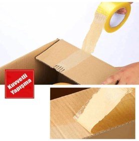 Resim Nublado Koli Bandı 45 mm x 100 mt Şeffaf Güçlü Yapışkanlı Kopmayan Bant Bandı (10 Adet) 
