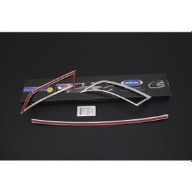 Resim Skoda Octavia A7 Krom Egzoz Ucu Arka Difüzör 3 Parça 2013 ve Sonr 