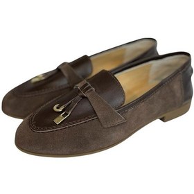 Resim Tufan Shoes Kahve Hakiki Süet Deri Loafer Kahverengi 