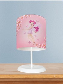 Resim Mekta Home Bebek Ve Çocuk Odası Uçan Prenses Kız Ve Çiçek Desenli Abajur 
