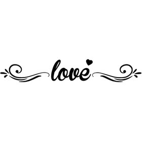 Resim habune Love Sticker 10 X 2 Cm 