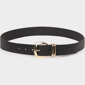 Resim Defacto Kadın Dikdörtgen Toka Suni Deri Jean Kemeri F8375axnsbk27 Siyah 