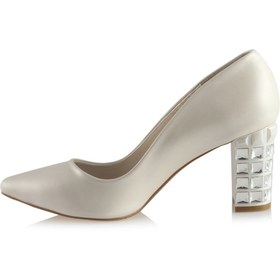 Resim 37Numara Nikah Ayakkabısı Tasarım Taşlı Topuklu Stiletto 