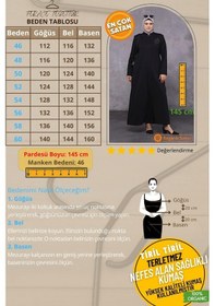 Resim Ferace Tesettür Kadın Büyük Beden Kışlık Tesettür Pardesü Tam Boy 001 