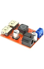 Resim Hobi Mekatronik LM2596S Çift USB Voltaj Düşürücü (6-40 GIRIŞ-5V 3A Çıkış) 