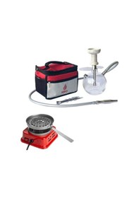 Resim Bombus Çantalı Nargile Takımı Ve Mini Elektrikli Ocak 