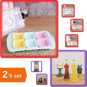 Resim Hereveoyuncak 6 Bölmeli Kahvaltılık Lüx + 2 Adet Mevlana Rumi Yağdanlık Sirkelik Sosluk 250 ml - 2li Set F2P9N3 