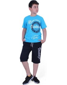 Resim Fyk Kids 3'lü Nuk Dg-zoone-vintage Yazı Detaylı Erkek Çocuk Yazlık Takım Çok Renkli 