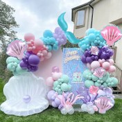 Resim 222 adet Balon Garland Kemer Kiti, Denizkızı Temalı Dekoratif Kabuk Balonları, Doğum Günü Süslemesi, Yıl Dönümü Süslemesi, Mezuniyet Süslemesi, Tatil Süslemesi, Kutlama Süslemesi, İç ve Dış Mekan Süslemesi, Parti Süslemesi Malzemeleri 