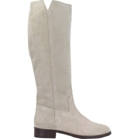Resim Hobby 26082s Hakiki Süet Deri Kadın Çizme Bej 