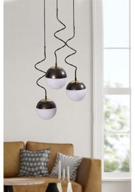 Resim Stella 3 Lü Gold-eskitme Metal Gövde Beyaz Camlı Tasarım Lüx... Eskitme 