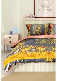 Resim Marka Nevresim Takımı Çift Kişilik Pamuklu Saten Kumaş 6 Parça 3d Dijital Baskı Duvet Cover Set Model No:117 Renkli 