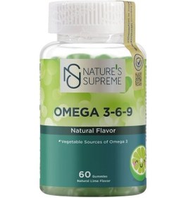 Resim Natures Supreme Vegan Omega 3-6-9 60 Çiğnenebilir Form Yeşil Limo 