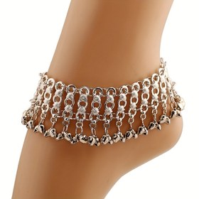 Resim Vintage Bohemian Stili Alşım Anklet ile Sonsuzluk Teması ve Sentetik Ağustos Doğumtaşı, Kadınlar için Moda Tassel Zincir Anklet, Günlük ve Tatil Giyim için Ayarlanabilir Plaj Ayakkabı Süsü - Mosaic Yok, Kaplama 