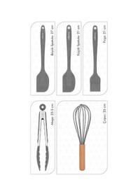 Resim Valletta Vlt1132 Fugazi 5'li Spatula Set Gri Diğer 