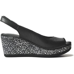 Resim Beety 23BY07.2036 Hakiki Deri Siyah Dolgu Topuklu Kadın Sandalet Siyah 