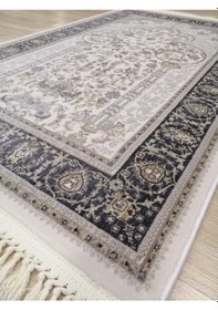 Resim Pırlanta İpeksi 100 Tarak Viskon Yumuşak Doku 78x125 Cm Seccade Açık Gri 