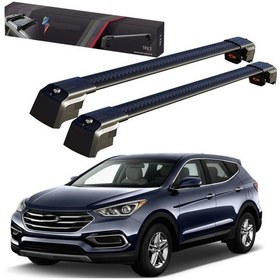 Resim Hyundaı Santa Fe Dm 2013-2018 Trx2 Carrier Kilitli Ara Atkı Taşıyıcı Tavan Barı Siyah 