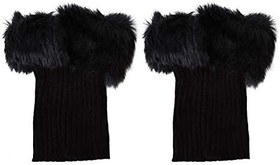Resim Dilwe Bot Manşeti, 1 Çift Suni Kürk Örgü Kısa Ayak Bileği Bacak Isıtıcıları Kadınlar için Kış Sıcak Tutan 4 Renk 