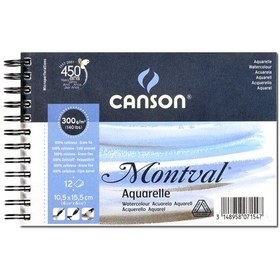 Resim Canson Montval Suluboya Defteri Blok 300 G A6 10x15 Cm 12 Sayfa 