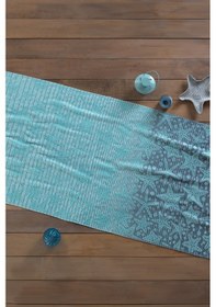 Resim Turkuaz Star Havlu Peştemal Banyo Havlusu Plaj Havlusu Sauna Havlusu 