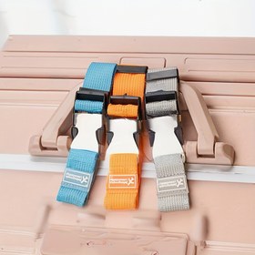 Resim 1 Adet Çok Amaçlı Bagaj Kayışı, Güvenli Tokalı Kilit Sistemli, Sağlam Metal Yapı, Ayarlanabilir Hırsızlık Önleyici Seyahat Aksesuarı, Tüm Boyutlardaki Bavullar ve Sırt Çantaları İçin Uygun 