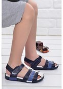 Resim Kiko Şb 2479-87 Orto Pedik Erkek Çocuk Sandalet Terlik Lacivert - (414663999) Lacivert 