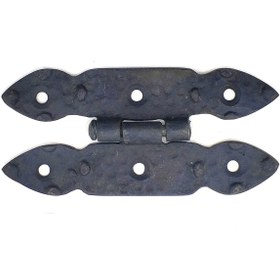 Resim Skygo Antika Tarz Dekoratif Pirinç Düğmeli Menteşe - 117x57 mm, Oksit 