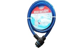 Resim Çelik Kilit Motorsiklet Bisiklet Elektrikli Scooter Kilidi 150 Cm-Yedek Anahtarlı 