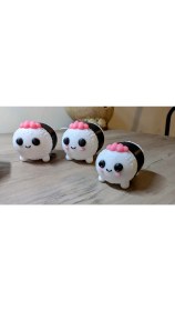 Resim Noctabir Sevimli Sevimli Suşi Evcil Hayvan Oyuncak ve Zula Kutusu Anahtarlık 