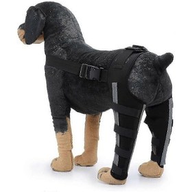 Resim Arka Bacak Yaralanmaları Ve Ağrı Giderici Köpek Hareketlilik Destek Desteği M Yansıtıcı Siyah 